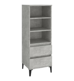 Buffet haut Gris béton 40x36x110 cm Bois d'ingénierie