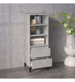 Buffet haut Gris béton 40x36x110 cm Bois d'ingénierie