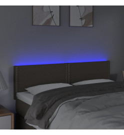 Tête de lit à LED Taupe 144x5x78/88 cm Tissu