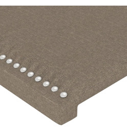 Tête de lit à LED Taupe 144x5x78/88 cm Tissu