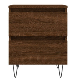 Table de chevet chêne marron 40x35x50 cm bois d’ingénierie