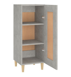 Buffet Gris béton 34,5x34x90 cm Bois d'ingénierie