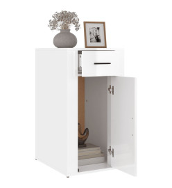 Armoire de bureau Blanc brillant 40x49x75 cm Bois d'ingénierie