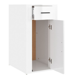 Armoire de bureau Blanc brillant 40x49x75 cm Bois d'ingénierie