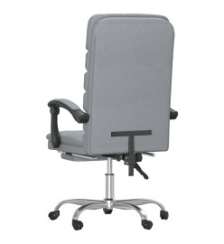 Fauteuil de massage inclinable de bureau Gris clair Tissu