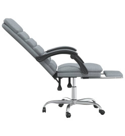 Fauteuil de massage inclinable de bureau Gris clair Tissu