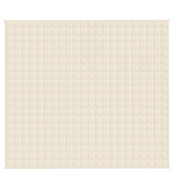 Couverture lestée Crème clair 200x220 cm 13 kg Tissu