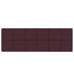 Panneaux muraux 12 pcs Violet 90x30 cm Tissu 3,24 m²