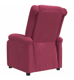 Fauteuil inclinable rouge bordeaux velours