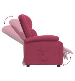 Fauteuil inclinable rouge bordeaux velours