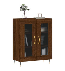 Buffet chêne marron 69,5x34x90 cm bois d'ingénierie