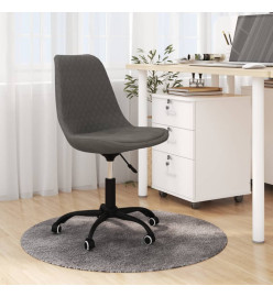 Chaise pivotante de bureau Gris foncé Tissu