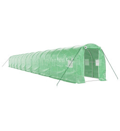 Serre avec cadre en acier vert 40 m² 20x2x2 m