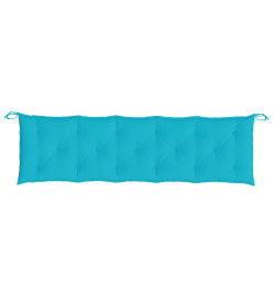 Coussins de banc de jardin 2 pcs turquoise tissu Oxford