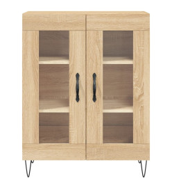 Buffet haut Chêne sonoma 69,5x34x180 cm Bois d'ingénierie