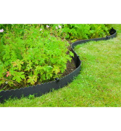 Nature Bordure de jardin décorative 0,13x12 m 3 mm noir