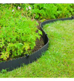 Nature Bordure de jardin décorative 0,13x12 m 3 mm noir