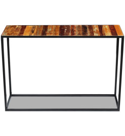 Table console Bois de récupération massif 110 x 35 x 76 cm