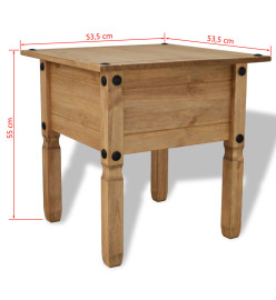 Table d'appoint Pin mexicain Gamme Corona 53,5 x 53,5 x 55 cm