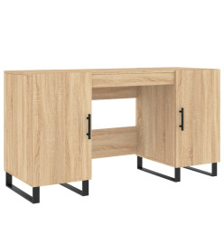 Bureau chêne sonoma 140x50x75 cm bois d'ingénierie