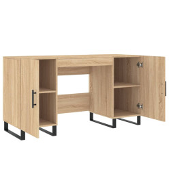 Bureau chêne sonoma 140x50x75 cm bois d'ingénierie