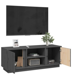 Meuble TV Gris 110x35x40,5 cm Bois de pin massif