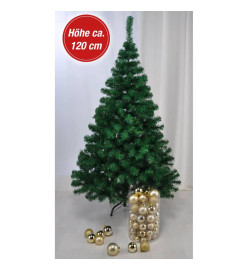 HI Sapin de Noël avec support métallique vert 120 cm