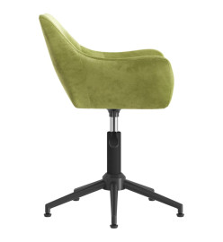 Chaise pivotante de salle à manger Vert clair Velours