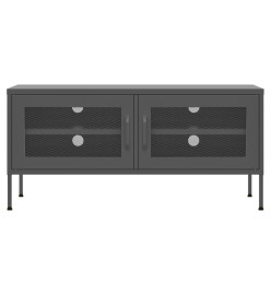 Meuble TV Anthracite 105x35x50 cm Acier