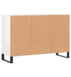 Buffet blanc brillant 103,5x35x70 cm bois d'ingénierie