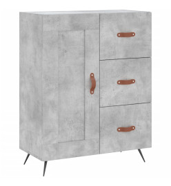 Buffet haut Gris béton 69,5x34x180 cm Bois d'ingénierie