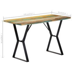 Table de salle à manger 120x60x76cm Bois de récupération massif