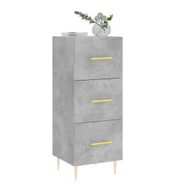 Buffet Gris béton 34,5x34x90 cm Bois d'ingénierie