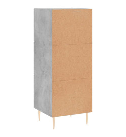 Buffet Gris béton 34,5x34x90 cm Bois d'ingénierie