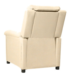 Fauteuil inclinable électrique Crème Tissu