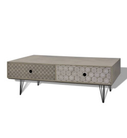 Table basse 100 x 60 x 35 cm gris