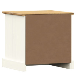 Table de chevet VIGO blanc 42x35x40 cm bois de pin massif