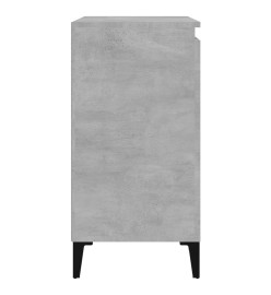 Table de chevet gris béton 40x35x70 cm bois d'ingénierie