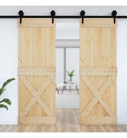 Porte 80x210 cm bois massif de pin