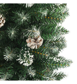 Sapin de Noël artificiel mince avec support 180 cm PVC