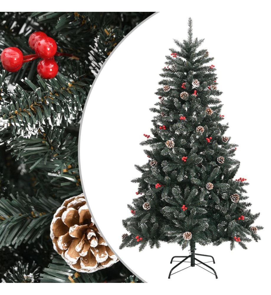 Sapin de Noël artificiel avec support Vert 150 cm PVC