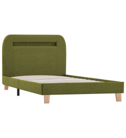 Cadre de lit avec LED Vert Tissu 90 x 200 cm