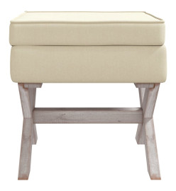 Tabouret de rangement Beige 45x45x49 cm Lin