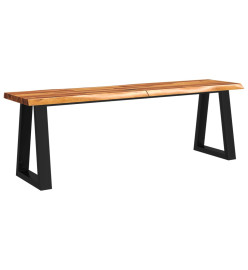 Ensemble à manger 3 pcs avec bord vivant bois massif d'acacia