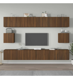 Ensemble de meubles TV 6 pcs Chêne marron Bois d'ingénierie