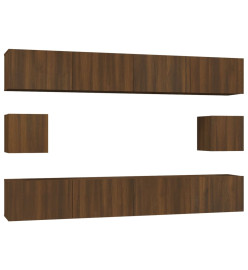 Ensemble de meubles TV 6 pcs Chêne marron Bois d'ingénierie