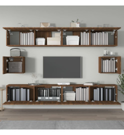 Ensemble de meubles TV 6 pcs Chêne marron Bois d'ingénierie