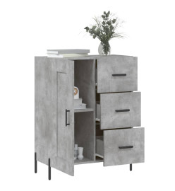 Buffet gris béton 69,5x34x90 cm bois d'ingénierie