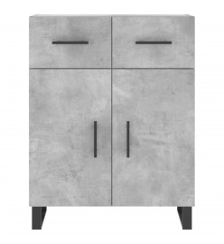 Buffet haut Gris béton 69,5x34x180 cm Bois d'ingénierie