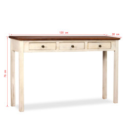 Table console Bois de manguier Sesham massif 120x30x76 cm